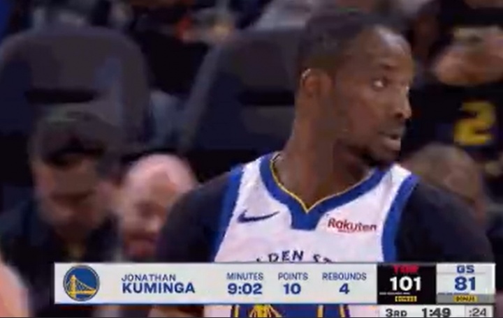 开云官网-将分差缩小到20分！库明加连续打进2+1 库里替补席鼓掌庆祝